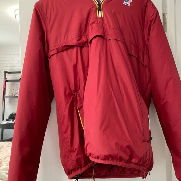 K-Way Teddy-Lined Red Windbreaker - Picture 1 of 3
